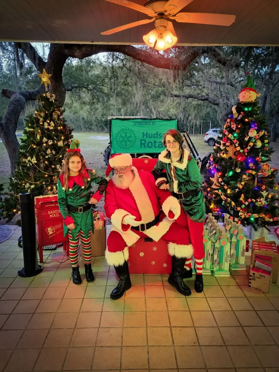 Santa and his elves