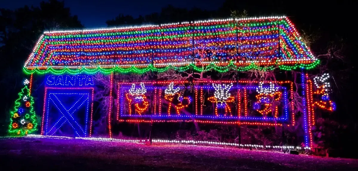 Santa's workshop light display